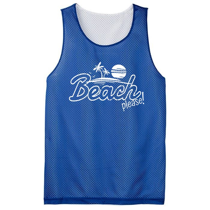 Beach Please Cute Gift Mesh Reversible Basketball Jersey Tank