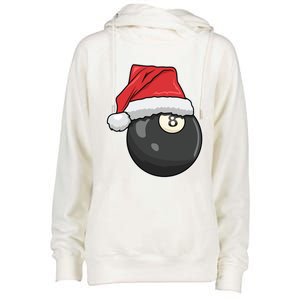 Billiards Player Christmas Costume Pool Funny Gift Womens Funnel Neck Pullover Hood