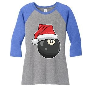 Billiards Player Christmas Costume Pool Funny Gift Women's Tri-Blend 3/4-Sleeve Raglan Shirt