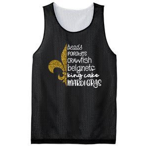 Beads Parades Crawfish Beignets King Cake Mardi Gras Mesh Reversible Basketball Jersey Tank