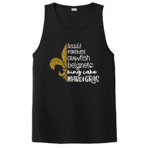 Beads Parades Crawfish Beignets King Cake Mardi Gras PosiCharge Competitor Tank