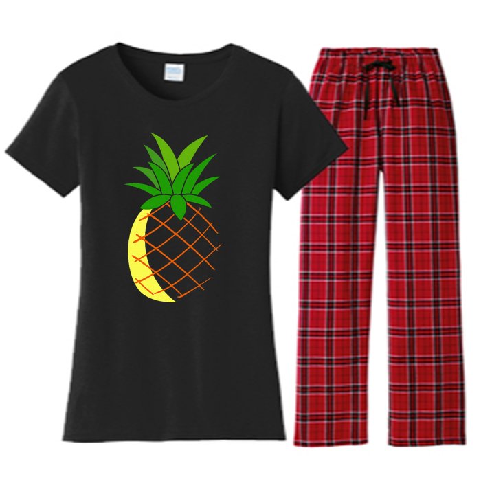 Big Pineapple Costume Cute Easy Fruit Halloween Gift Women's Flannel Pajama Set