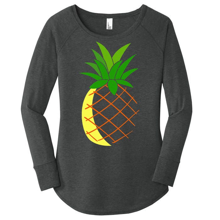 Big Pineapple Costume Cute Easy Fruit Halloween Gift Women's Perfect Tri Tunic Long Sleeve Shirt