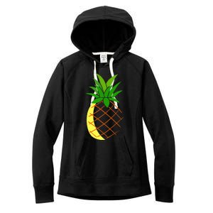 Big Pineapple Costume Cute Easy Fruit Halloween Gift Women's Fleece Hoodie