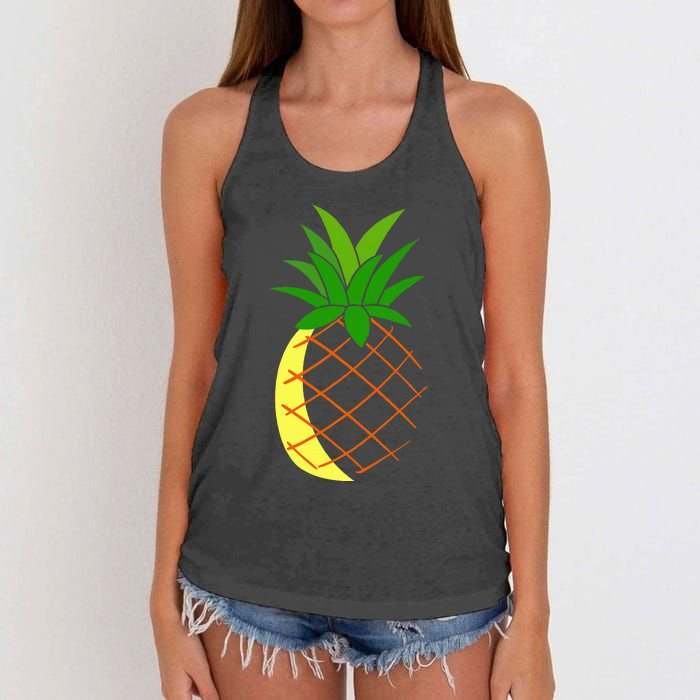 Big Pineapple Costume Cute Easy Fruit Halloween Gift Women's Knotted Racerback Tank