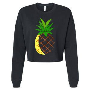 Big Pineapple Costume Cute Easy Fruit Halloween Gift Cropped Pullover Crew