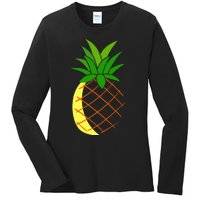 Big Pineapple Costume Cute Easy Fruit Halloween Gift Ladies Long Sleeve Shirt