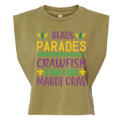 Beads Parades Crawfish King Cake Mardi Gras Garment-Dyed Women's Muscle Tee