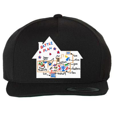 Battle Plan Christmas Home Hand Dawn Alone Xmas Wool Snapback Cap