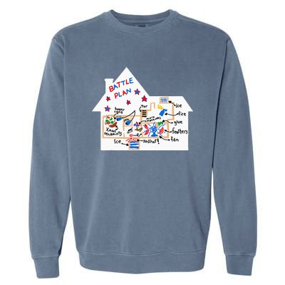 Battle Plan Christmas Home Hand Dawn Alone Xmas Garment-Dyed Sweatshirt