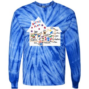 Battle Plan Christmas Home Hand Dawn Alone Xmas Tie-Dye Long Sleeve Shirt