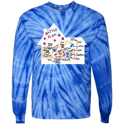 Battle Plan Christmas Home Hand Dawn Alone Xmas Tie-Dye Long Sleeve Shirt