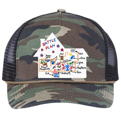 Battle Plan Christmas Home Hand Dawn Alone Xmas Retro Rope Trucker Hat Cap