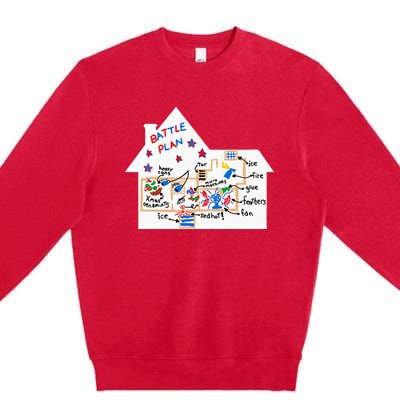 Battle Plan Christmas Home Hand Dawn Alone Xmas Premium Crewneck Sweatshirt