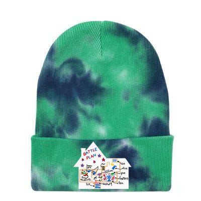 Battle Plan Christmas Home Hand Dawn Alone Xmas Tie Dye 12in Knit Beanie