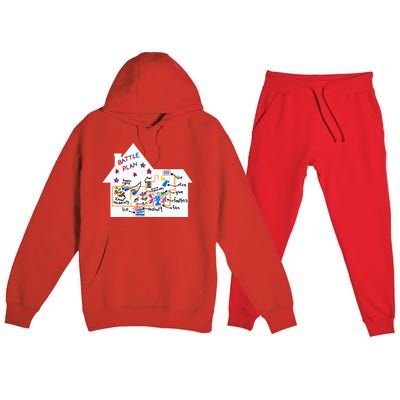 Battle Plan Christmas Home Hand Dawn Alone Xmas Premium Hooded Sweatsuit Set