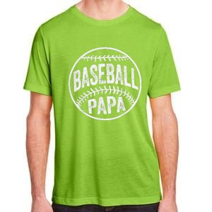 Baseball Papa Coach Fathers Day Adult ChromaSoft Performance T-Shirt