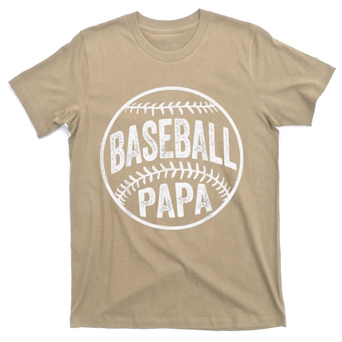 Baseball Papa Coach Fathers Day T-Shirt