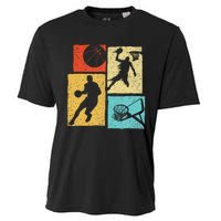 Basketball Players Colorful Ball Hoop Sports Lover Cooling Performance Crew T-Shirt