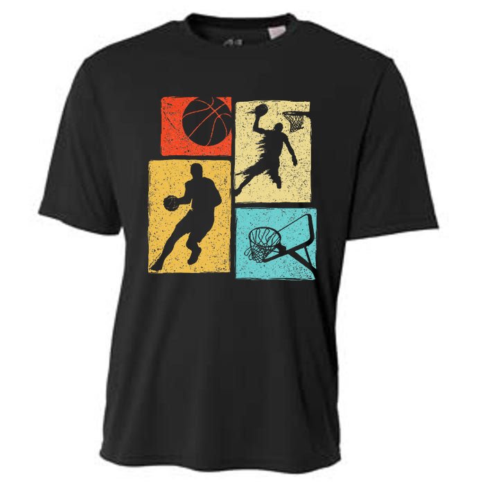 Basketball Players Colorful Ball Hoop Sports Lover Cooling Performance Crew T-Shirt