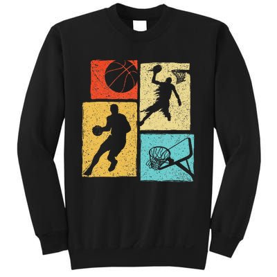 Basketball Players Colorful Ball Hoop Sports Lover Sweatshirt