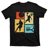 Basketball Players Colorful Ball Hoop Sports Lover T-Shirt