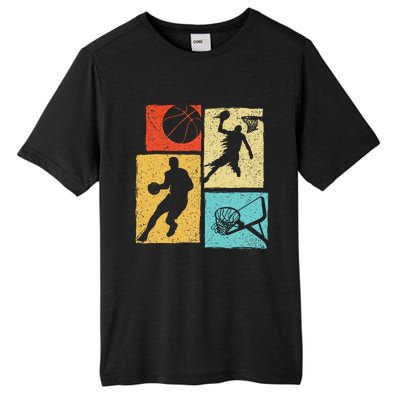 Basketball Players Colorful Ball Hoop Sports Lover Tall Fusion ChromaSoft Performance T-Shirt