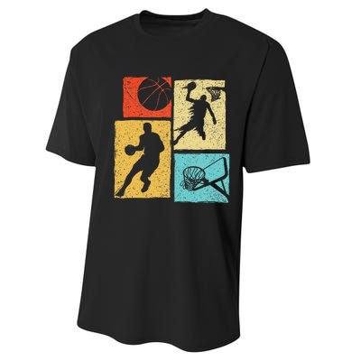 Basketball Players Colorful Ball Hoop Sports Lover Performance Sprint T-Shirt