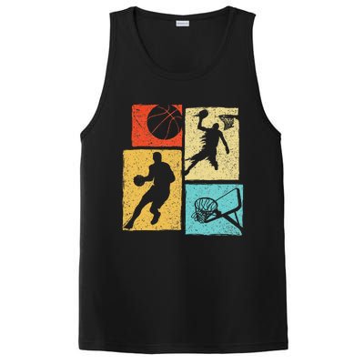 Basketball Players Colorful Ball Hoop Sports Lover PosiCharge Competitor Tank