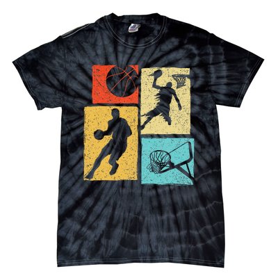 Basketball Players Colorful Ball Hoop Sports Lover Tie-Dye T-Shirt