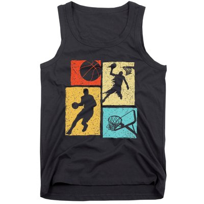 Basketball Players Colorful Ball Hoop Sports Lover Tank Top