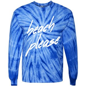 Beach Please Cool Vacay Casual Summer Vacation Gift Tie-Dye Long Sleeve Shirt