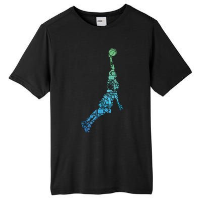 Basketball Player Coach Dunking Tall Fusion ChromaSoft Performance T-Shirt