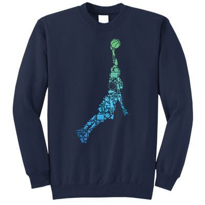 Basketball Player Coach Dunking Tall Sweatshirt