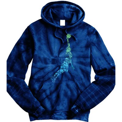 Basketball Player Coach Dunking Tie Dye Hoodie