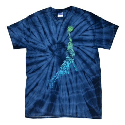 Basketball Player Coach Dunking Tie-Dye T-Shirt