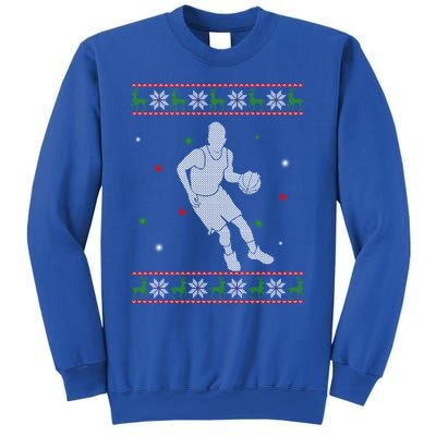 Basketball Player Christmas Cool Ugly Xmas Santa Basketball Funny Gift Sweatshirt