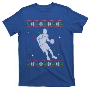 Basketball Player Christmas Cool Ugly Xmas Santa Basketball Funny Gift T-Shirt