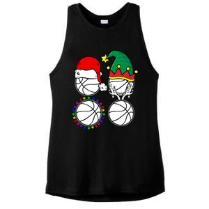 Basketball Player Christmas Cool Ugly Xmas Santa Reindeer Great Gift Ladies PosiCharge Tri-Blend Wicking Tank