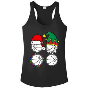 Basketball Player Christmas Cool Ugly Xmas Santa Reindeer Great Gift Ladies PosiCharge Competitor Racerback Tank