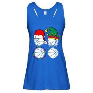 Basketball Player Christmas Cool Ugly Xmas Santa Reindeer Great Gift Ladies Essential Flowy Tank