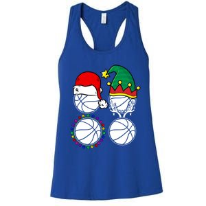 Basketball Player Christmas Cool Ugly Xmas Santa Reindeer Great Gift Women's Racerback Tank