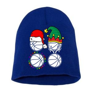 Basketball Player Christmas Cool Ugly Xmas Santa Reindeer Great Gift Short Acrylic Beanie