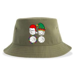 Basketball Player Christmas Cool Ugly Xmas Santa Reindeer Great Gift Sustainable Bucket Hat