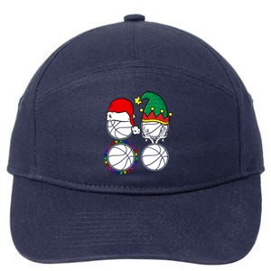 Basketball Player Christmas Cool Ugly Xmas Santa Reindeer Great Gift 7-Panel Snapback Hat