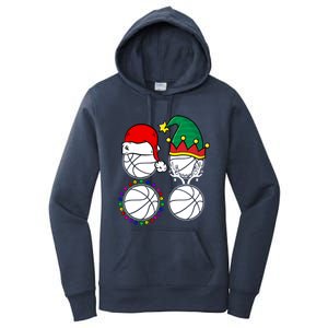 Basketball Player Christmas Cool Ugly Xmas Santa Reindeer Great Gift Women's Pullover Hoodie