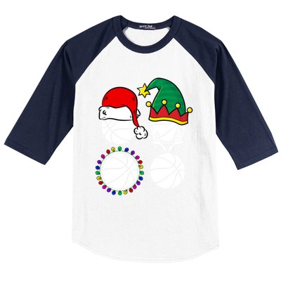 Basketball Player Christmas Cool Ugly Xmas Santa Reindeer Great Gift Baseball Sleeve Shirt