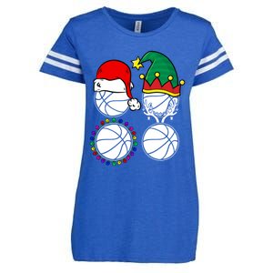 Basketball Player Christmas Cool Ugly Xmas Santa Reindeer Great Gift Enza Ladies Jersey Football T-Shirt