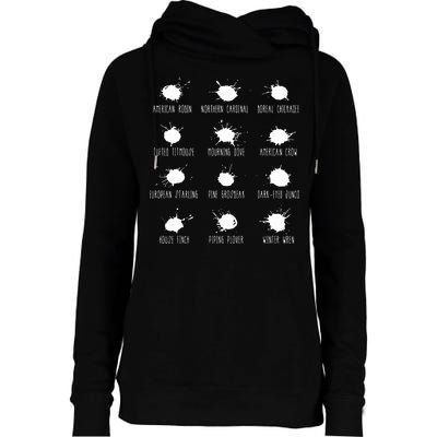 Birds Poops Chart Womens Funnel Neck Pullover Hood