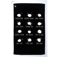 Birds Poops Chart Golf Towel